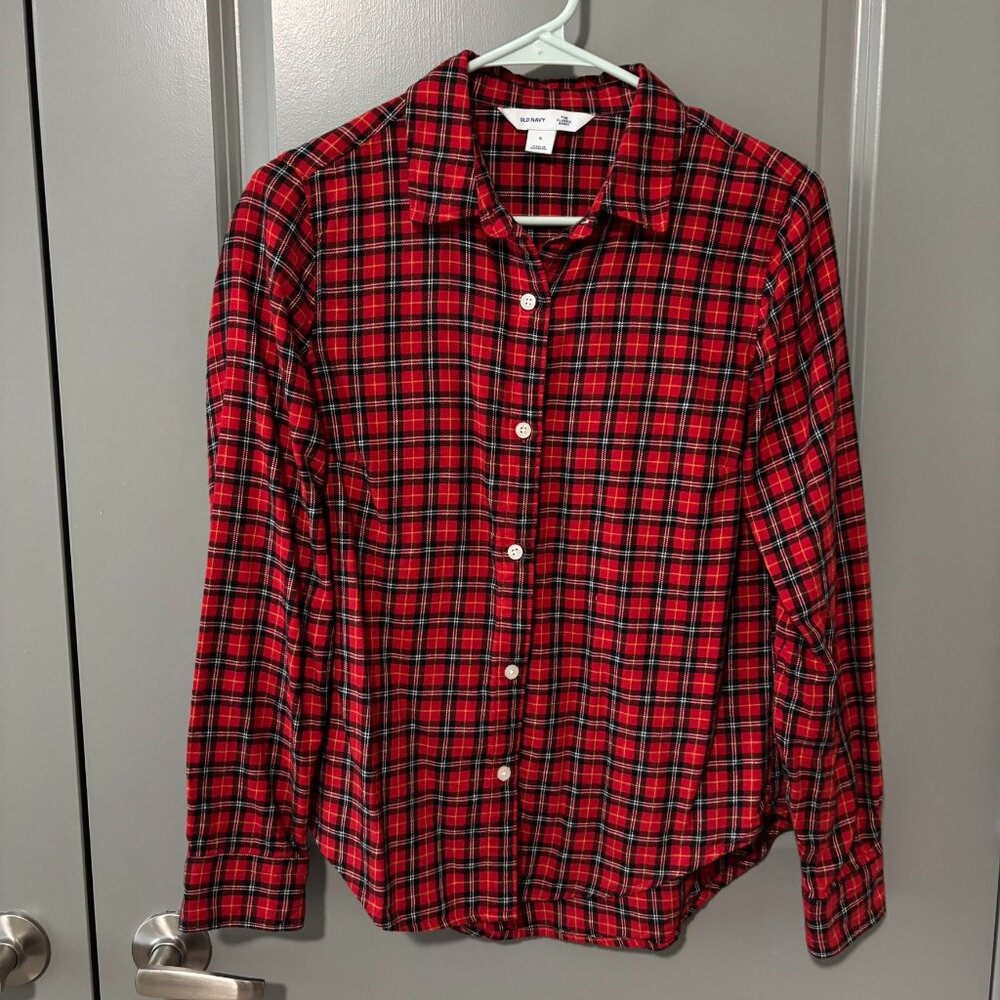 Old Navy 100% Cotton Plaid Button Up